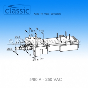Netzschalter 5/80 A 250 VAC, Classic MSC16663