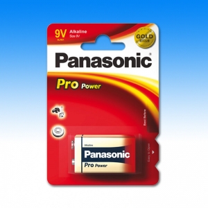 9V Block Panasonic Pro Power, Alkali, 6LR61