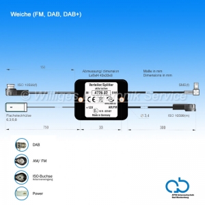 ATTB 4726.02 Frequenzweiche (FM, DAB, DAB+), aktiv