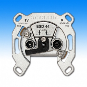 Kathrein ESD 44 BK-Durchgangssdose 2fach, 15 dB