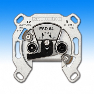 Kathrein ESD 64 BK-Durchgangssdose 2fach, 8 dB