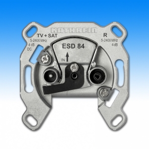 Kathrein ESD 84 BK-Einzelanschlussdose 2fach, 4 dB