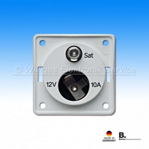 Berker Kombisteckdose 12V+ SAT wei