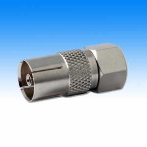 F-Adapter F-Stecker/IEC-Kupplung
