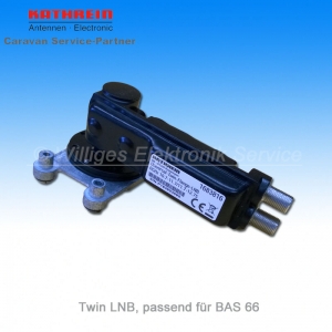 Twin LNB fr Flachantenne BAS66 mit Adapter