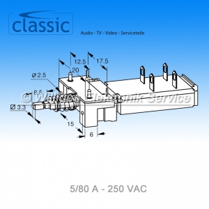 Netzschalter 5/80 A 250 VAC, Classic MSC16657